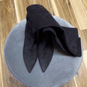 Stuart Weitzman black suede knee high boots
